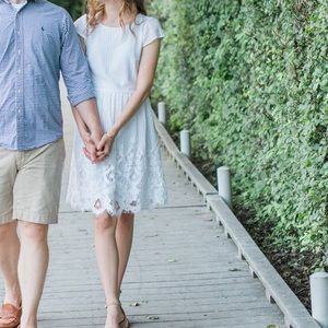Loft white lace dress, XS